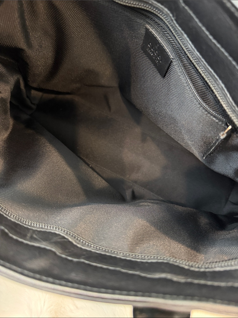 Gucci Black GG Canvas Leather-Trim Tote great condition great size authentic! - Picture 11 of 16